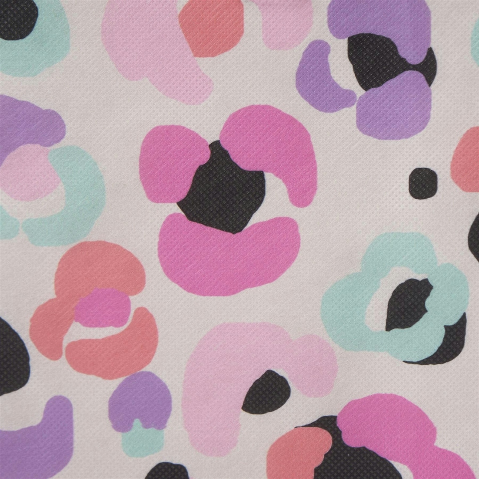 image 1 of OHS 2 Pack Folding Storage Leopard Print Cubes Space Saving Home Bedroom Clothes Toy Organiser | Multi