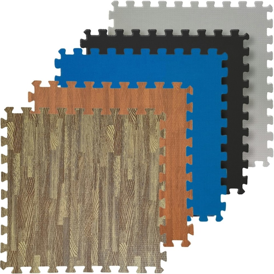 image 1 of Northern Foam Exercise 32 Floor Mats 60cm x 60cm - Black Black | One Size