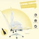 image 5 of Vinsetto Racing Style Gaming Chair with Footrest Removable Rabbit Ears, Yellow