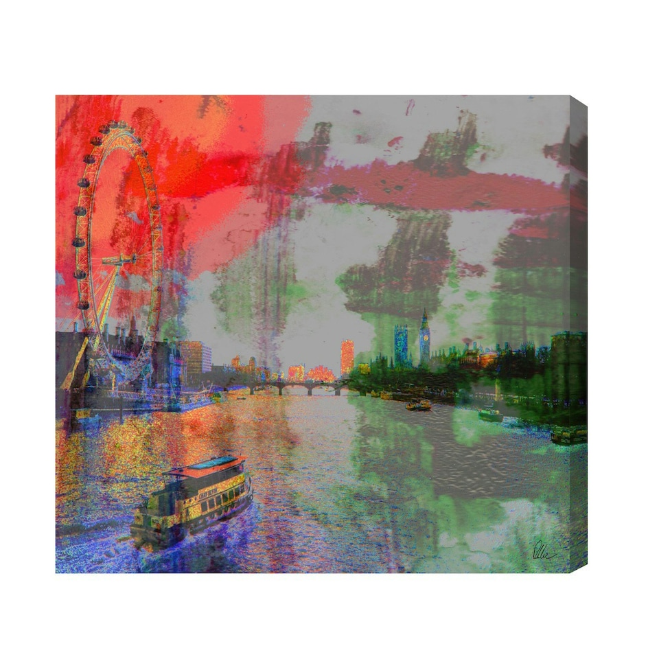 image 1 of London Thames (Canvas Print) 44" x 30"
