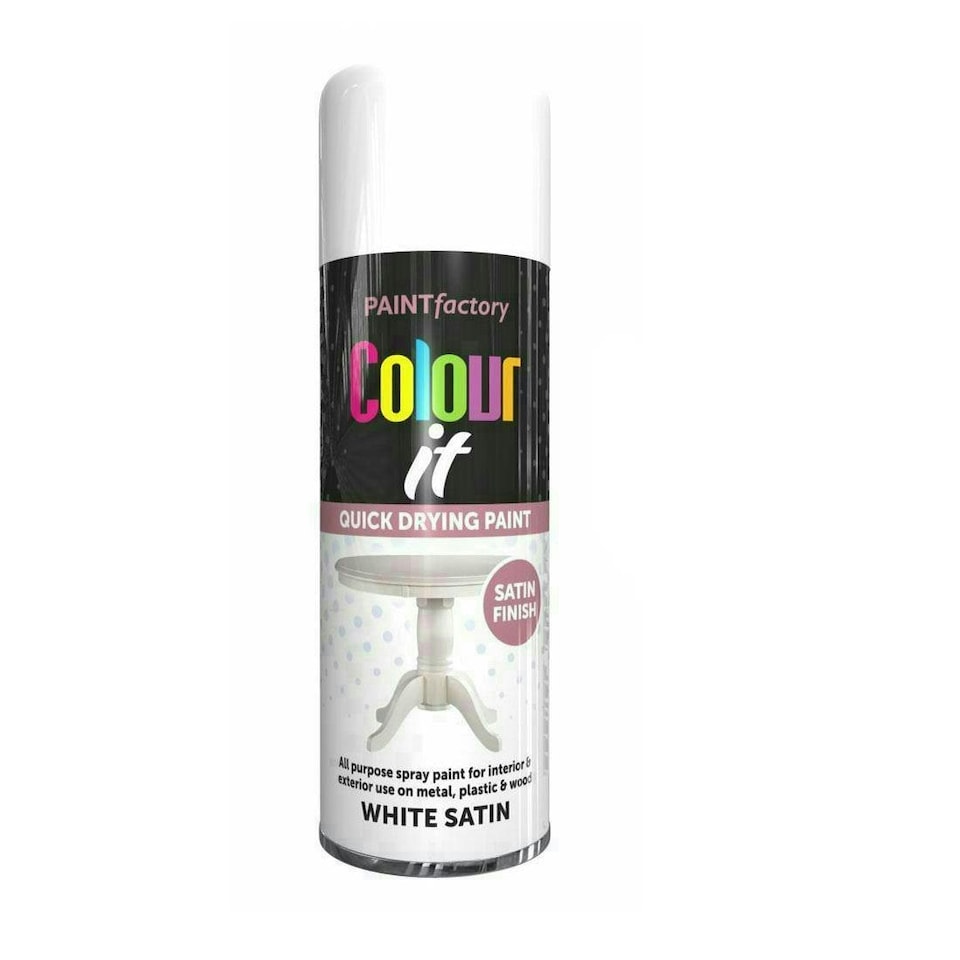 image 1 of Primer Spray Paint Aerosol Auto Car Lacquer Wood Metal 400ml White | Satin