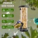 image 3 of Medium Outdoor Garden Hanging Metal Wild Bird Seed Feeder