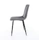 image 6 of Aspen White 80cm Square Dining Table with 4 Upholstered Cord Fabric Diamond Stitch Chairs - Stylish Compact Dining Set | Grey | Grey | 1