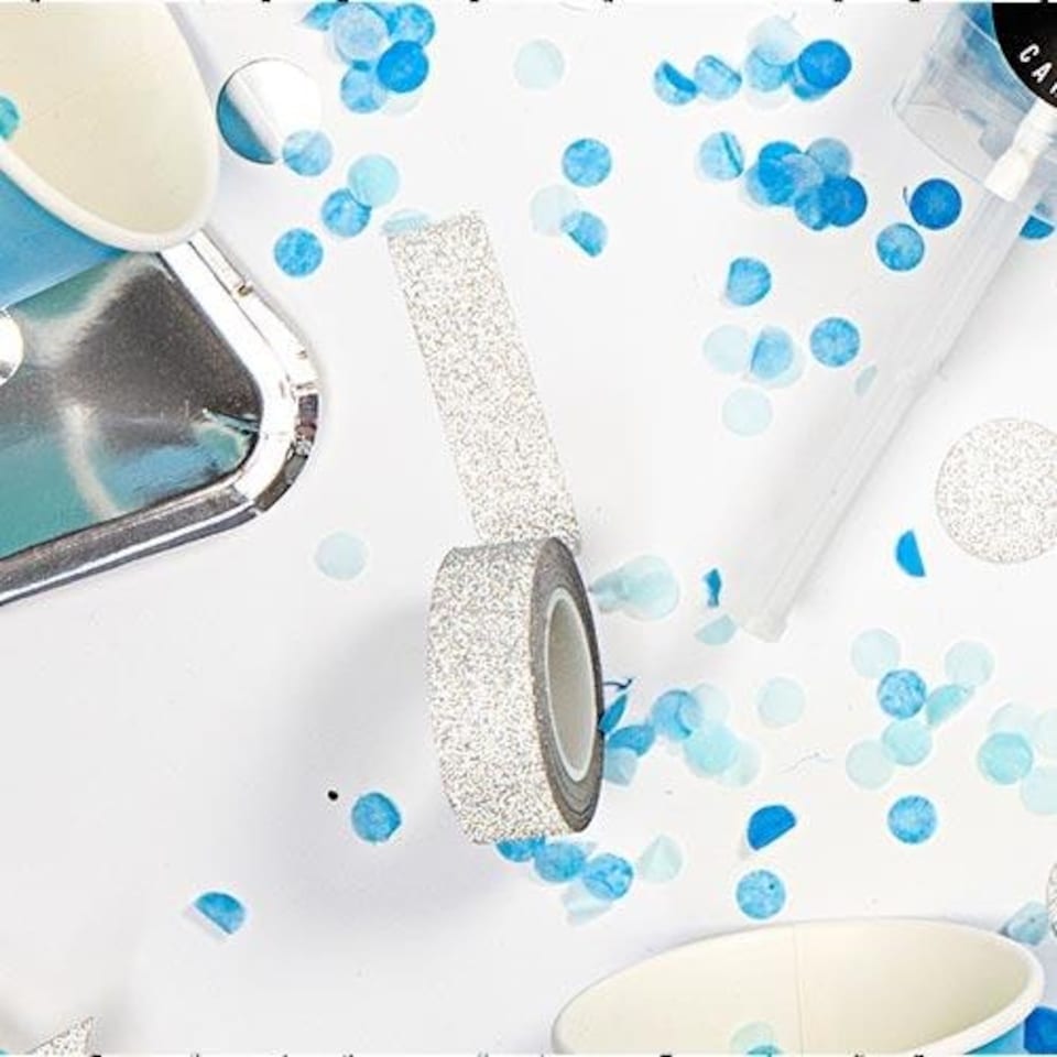 image 1 of Gold & Silver Decorative Sticky Washi Tape - Pack of 4