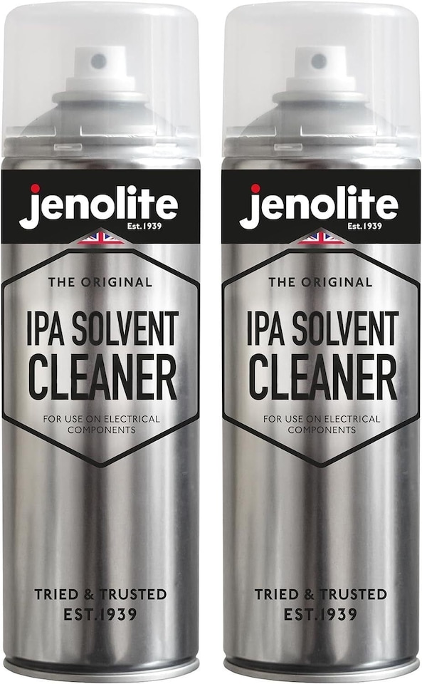 Jenolite IPA Isopropanol Electrical Contact Solvent Cleaner - 500ml - 2-Pack