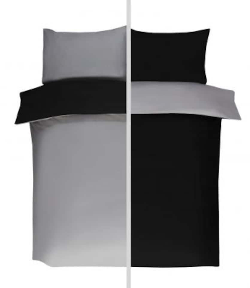 image 1 of Brights Reversible Duvet King Bed BlackGrey