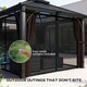 image 6 of Outsunny 3x3(m) Hardtop Gazebo with Polycarbonate Roof & Sides, Brown