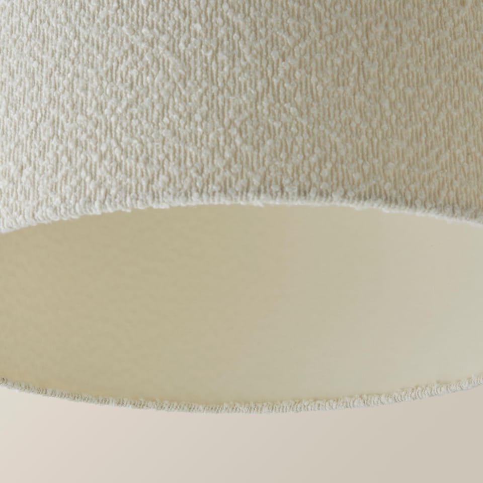 image 1 of ValueLights Reni Large Cream Boucle Pendant Shade | Cream