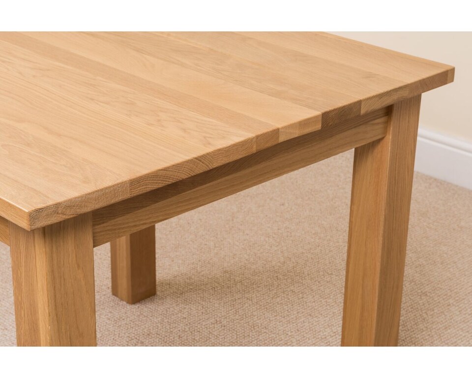 image 1 of Oslo 90 x 90 cm Oak Small Dining Table and 4 Princeton Oak Chairs | Brown | Brown