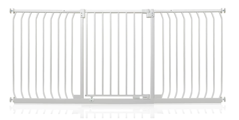 image 1 of Safetots Elite Pressure Safety Gate, 197cm - 206cm, Matt White, Pressure Fit Stair Gate, Baby Gate for Doors Hallways and Spaces, Safety Barrier, Easy Installation