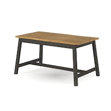 Corona Live Edge Large Dining Table - Solid Wood with Rustic Natural Edge, Durable Wax Finish and Timeless Design | Black | Black | Large | 1
