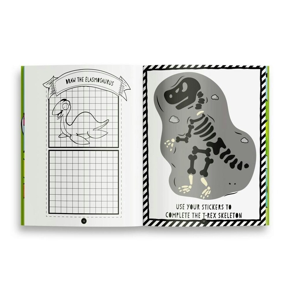 image 1 of 24 Pages Dinosaur Activity Book with Stickers | Yellow | One Size