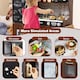 image 5 of COSTWAY Wooden Play Kitchen Kids Pretend Play Toy w/Microwave Ice Make-Brown