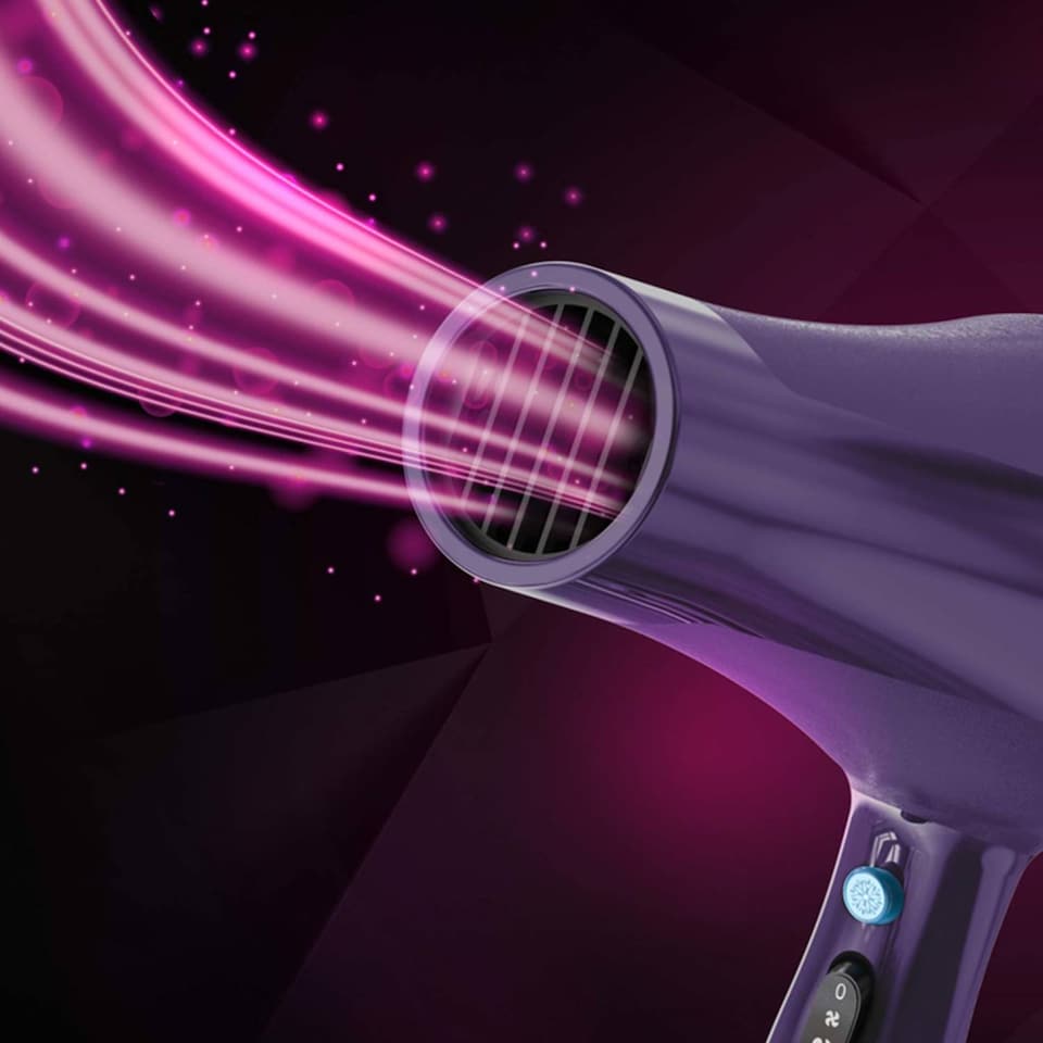 image 1 of Wahl ZY145 2200W Ionic Style Hair Dryer Purple Corded Tourmaline Grille
