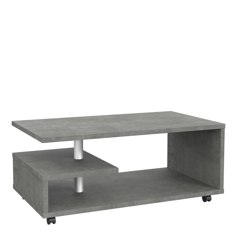 image 1 of Bailey Coffee Table in Concrete Optic Dark Grey
