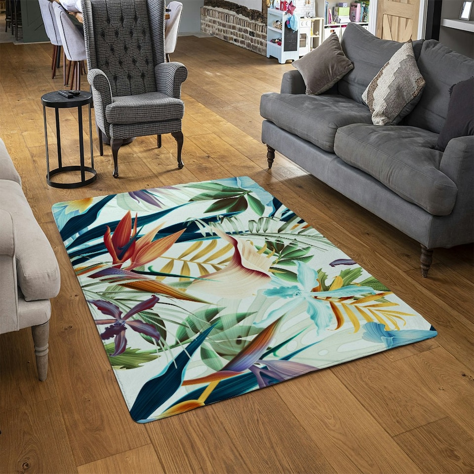 image 1 of Tropical Plants (Rug) Multi | Medium: 80x150cm