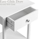 image 2 of Christow White Bedside Table Bedroom Cabinet Nightstand With Drawer & Shelf