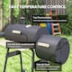 image 5 of Outsunny Portable Charcoal BBQ Grill Steel Offset Smoker Combo Backyard
