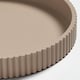 image 6 of OHS Ribbed Round Decorative Tray Table Organiser Countertop Storage | Grey | Natural