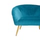 image 5 of Interiors by Premier Blue Occasional Arm Chair with Curved Back, Velvet Upholstered Chair, Indoor Lounge Chair for Living Room