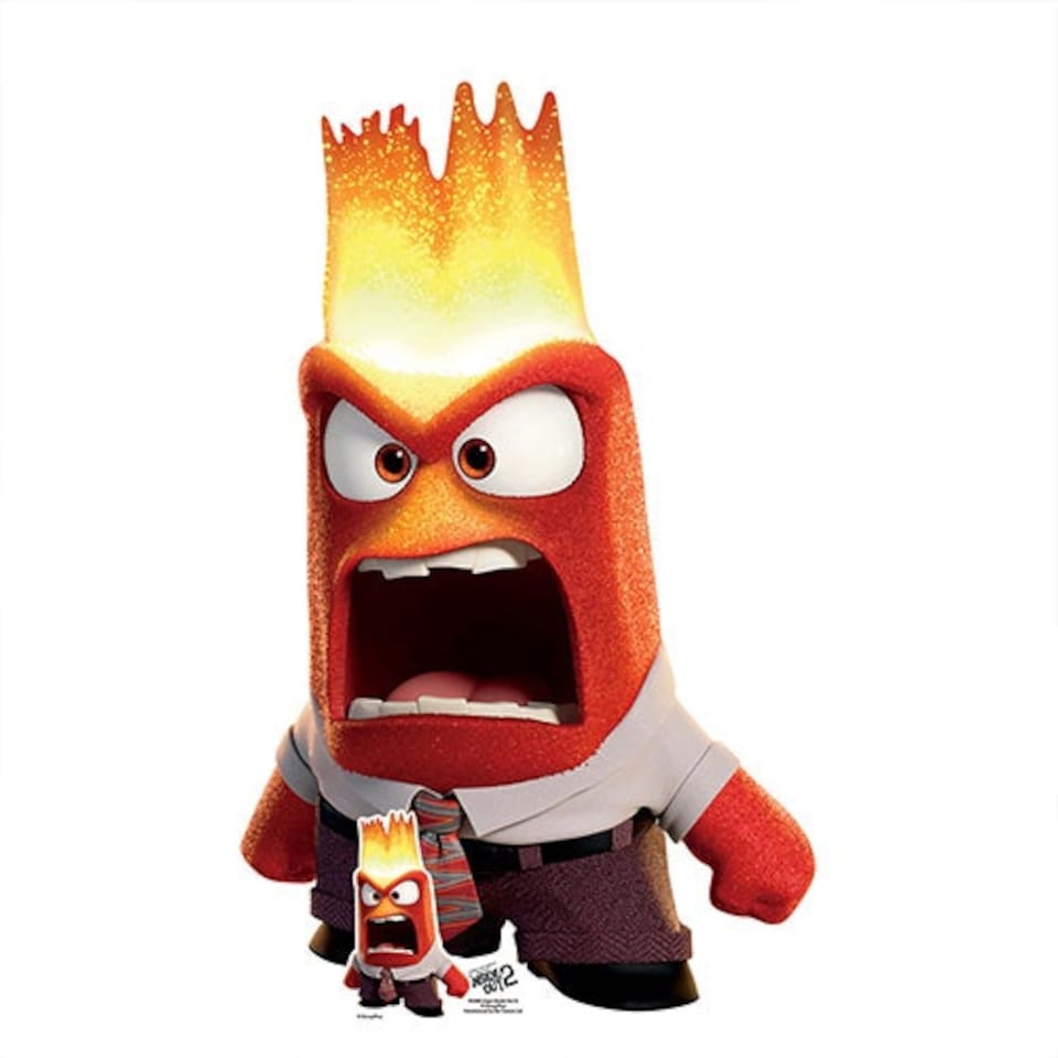 Anger Inside Out 2 Disney Pixar Lifesize Cardboard Cutout 136cm
