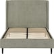 image 2 of Amelia 4ft 6in Velvet Bed Grey | Dark Grey