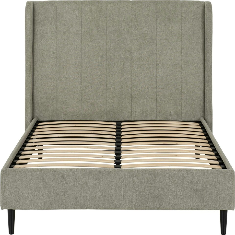 image 1 of Amelia 4ft 6in Velvet Bed Grey | Dark Grey