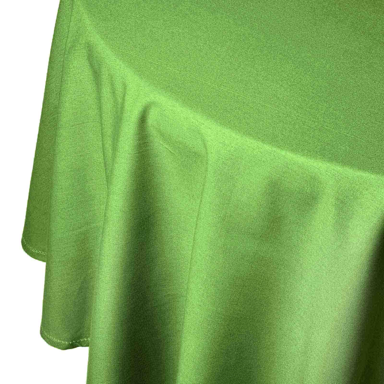 Homescapes Lime Green Cotton Round Tablecloth - 178 cm Green Lime Green