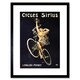 image 1 of Cycles Sirius Vintage French Bicycle Advert 9x7" Black Framed Wall Art Print