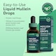 image 2 of Nutravita Mullein Leaf Extract Drops 9,000mg - Lemon Flavour - Vegan Mullein Drops - Fast Absorption, Natural Formula - 2 Months Supply - 60ml