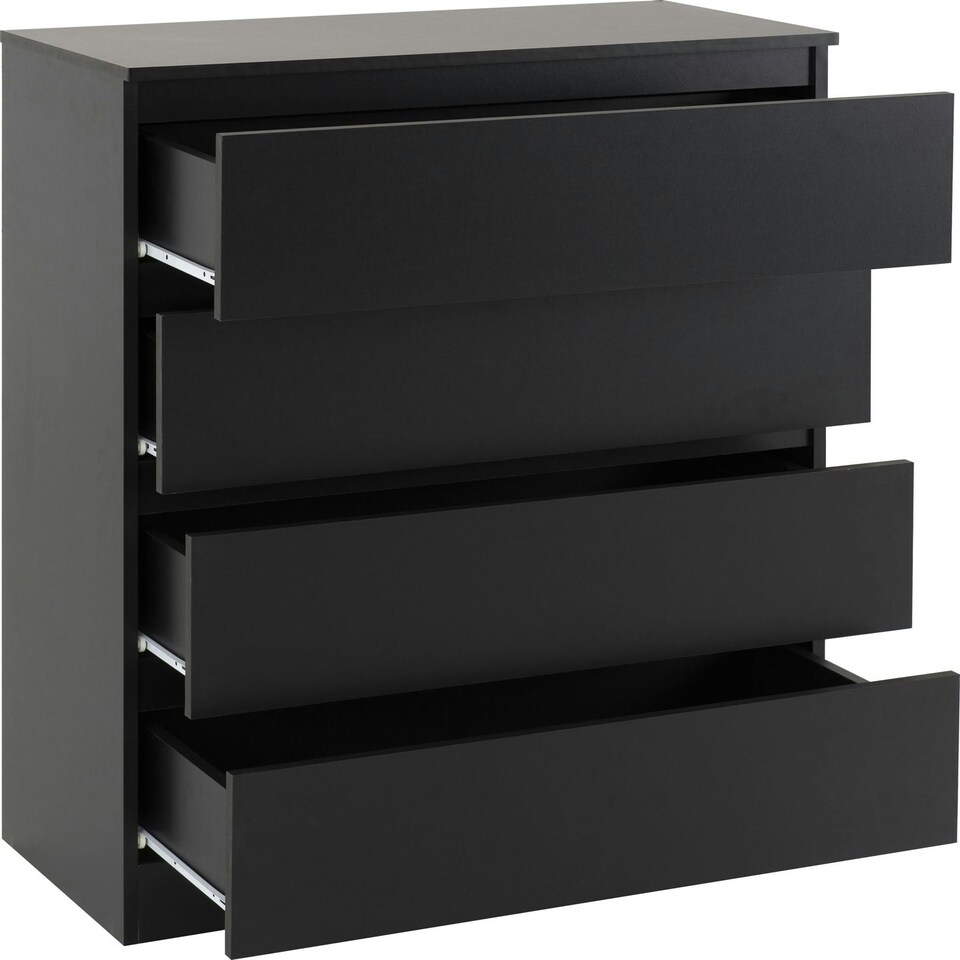 image 1 of Malvern 4 Drawer Chest Black