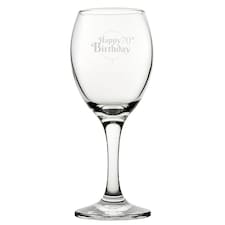 Personalised 70th Birthday Engraved Wine Glass for a Friend