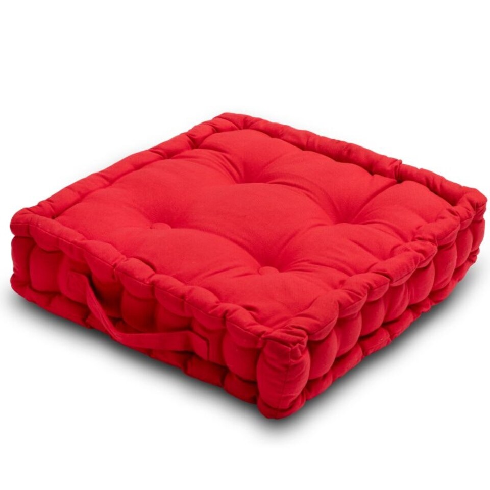 image 1 of Seat Pad Cushion Booster 100% Cotton Cover Extra Thick 10cm 45cm Square Gold