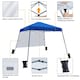 image 6 of Yaheetech One-person Set Up Pop-up Canopy Tent w/ Side Panel | Blue