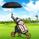 image 3 of COSTWAY 3 Wheel Golf Push Cart Folding Golf Holder Red