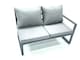 image 3 of Fimous 9 Seater Outdoor Aluminum Garden Furniture Set Corner Sofa 2 Chairs Adjustable Rising Lifting Dining Table Sets Dark Grey