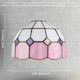 image 7 of Traditional Soft Pink and Opal White Tiffany Glass Pendant Light Shade | Pink | Pink | 1