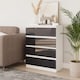 image 2 of Gloss 4 Drawer Chest No Handle Storage Cabinet | White | Gloss Grey Drawer | One Size | 1