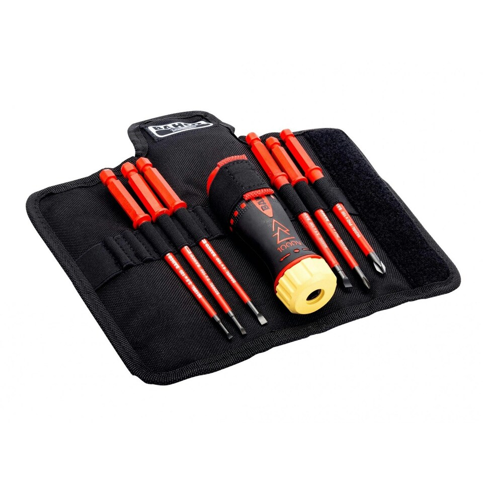 Bahco Insulated Ratcheting Screwdriver Set, 6 Piece - Multi Colour - One Size (UTTK2078)