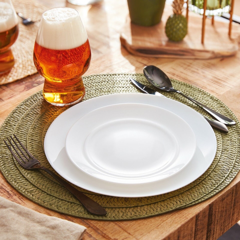 image 1 of Set of 6 Luminarc Black & White Soup Bowl | White | 1