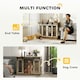 image 3 of PawHut Dog Crate for Large Dogs, Double Dog Cage for Small Dogs, Oak Tone