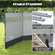 image 4 of Outsunny Camping Windbreaks with Clear Windows and Carry Bag, 440 x 140cm, Grey