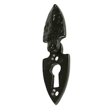 Hammer & Tongs Arrowhead Escutcheon Plate with Cover - W30mm x H55mm - Black