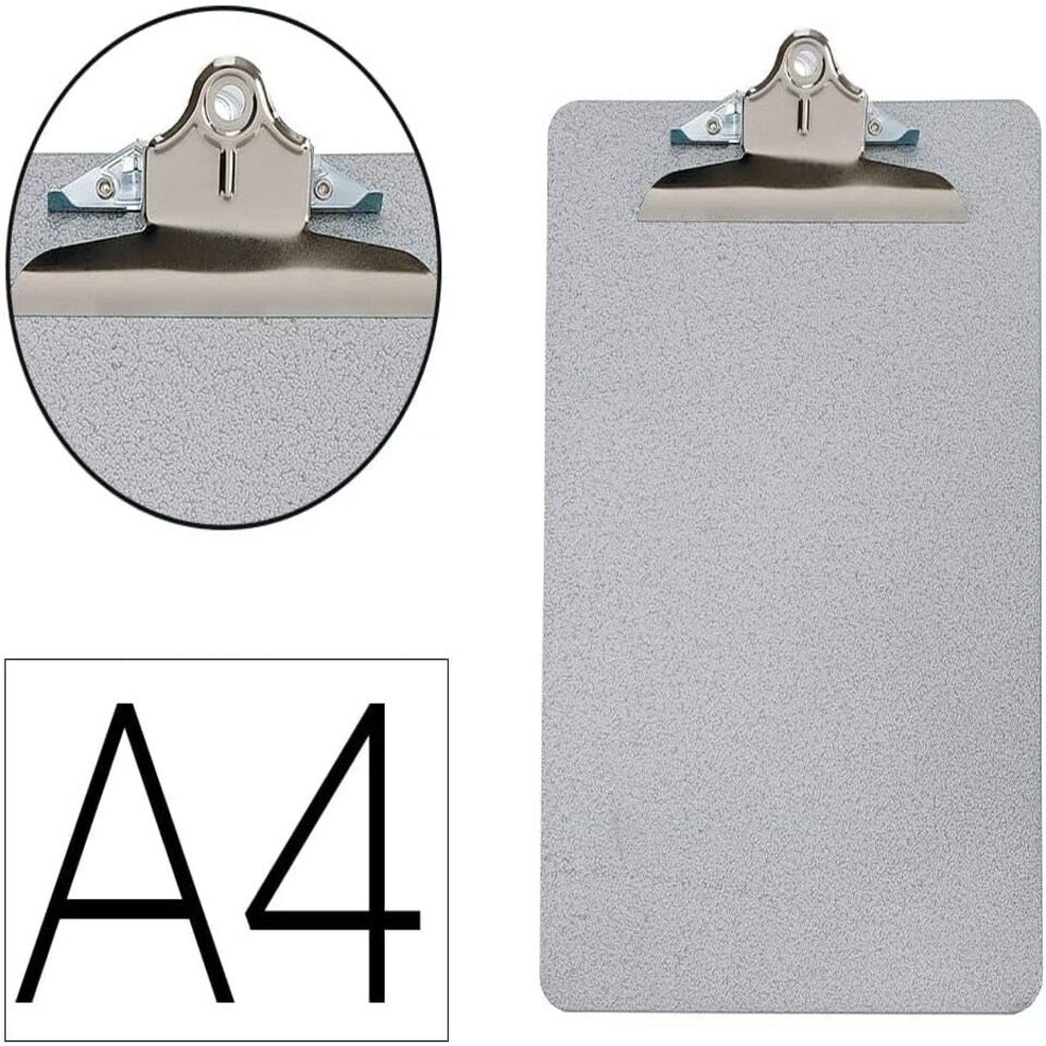 image 1 of Grey Metal Foolscap Clipboards by Q-Connect