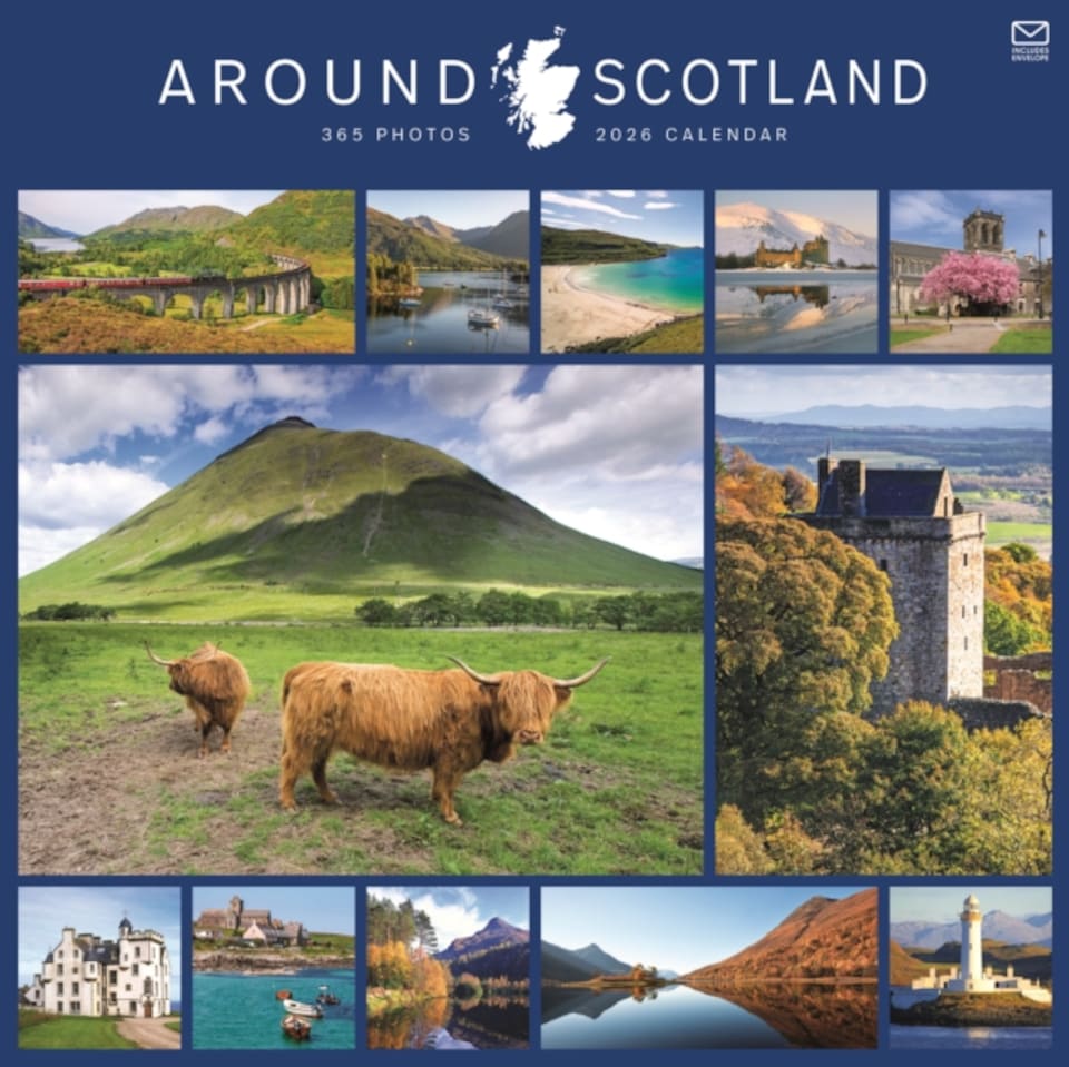image 1 of Around Scotland Square Wall Calendar 202