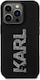 image 2 of Karl Lagerfeld 3D Rubber Glitter Logo Case for iphone 15 Pro Max 6.7 Black - KLHCP15X3DMBKCK