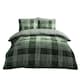 image 4 of VELVETIO Denim Check Printed Duvet Cover Set Reversible Polycotton Beddings Blue | Super King