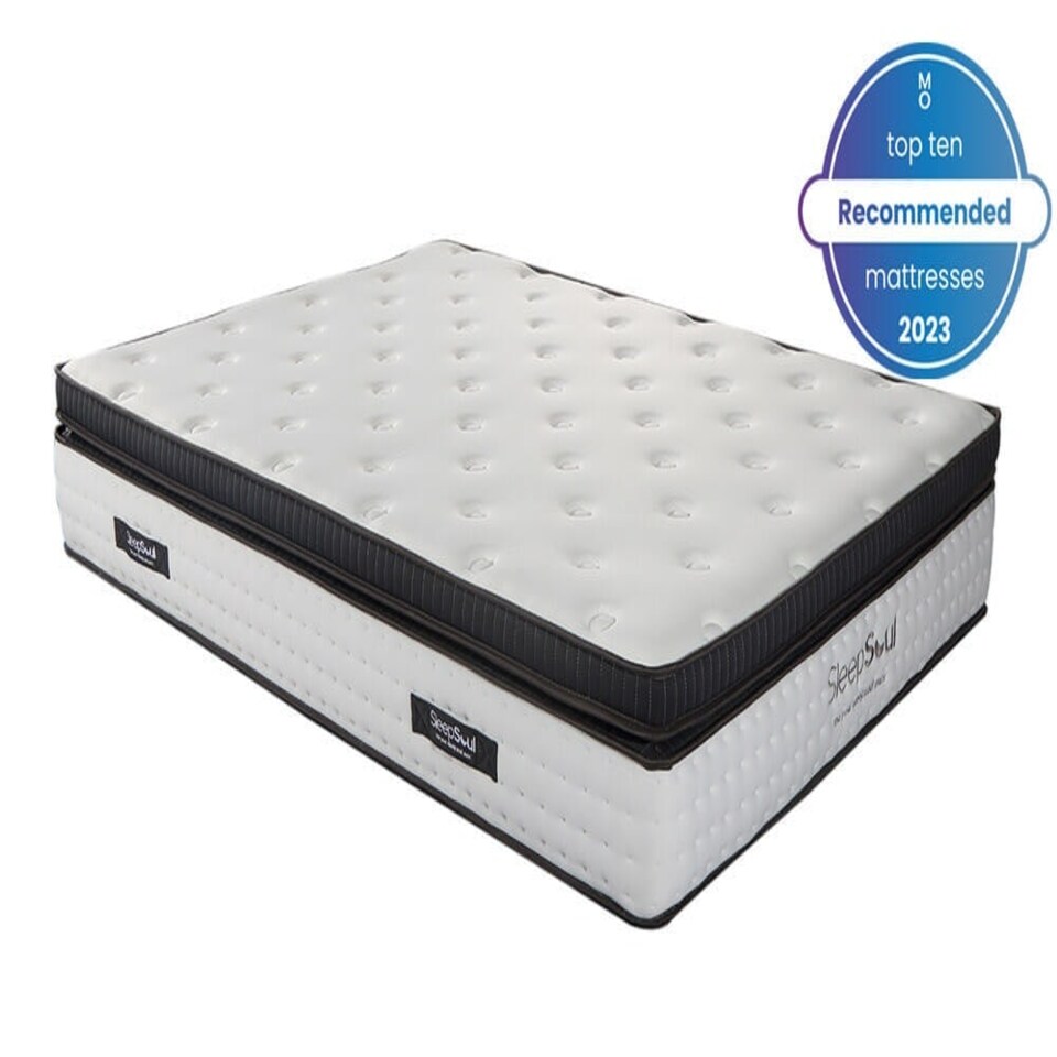 image 1 of SleepSoul Luna 1000 Pocket Memory Pillow Top Mattress White | Super King