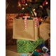 image 5 of Westford Mill Jute Mini Gift Bag (6 Litres) - Natural/Forest Green - One Size