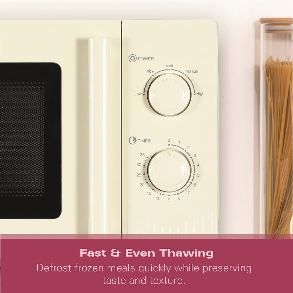 image 1 of Hamilton Beach Miami Manual 800W Microwave - Sand